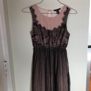 Forever 21 dress. Light pink with black lace.